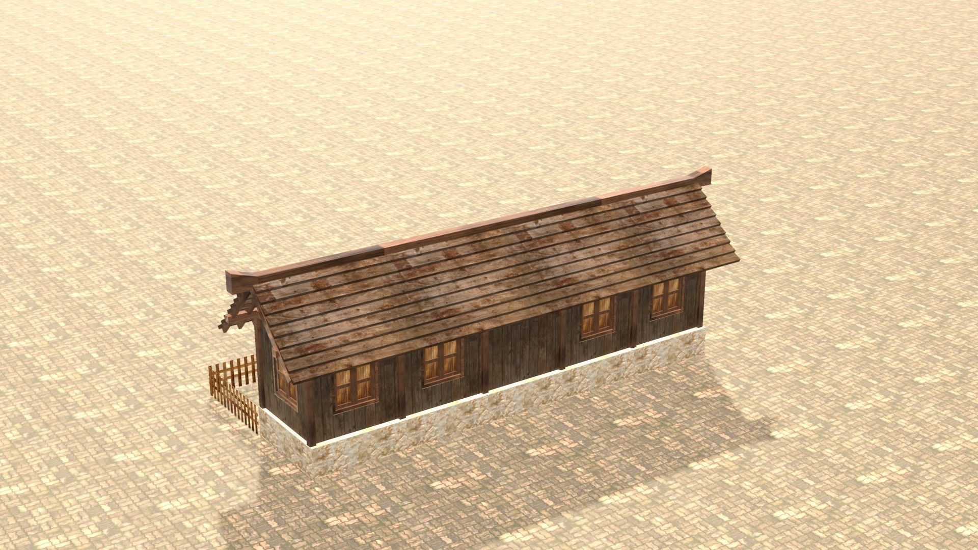 Medieval house twelve 18 Low-poly 3D model_8