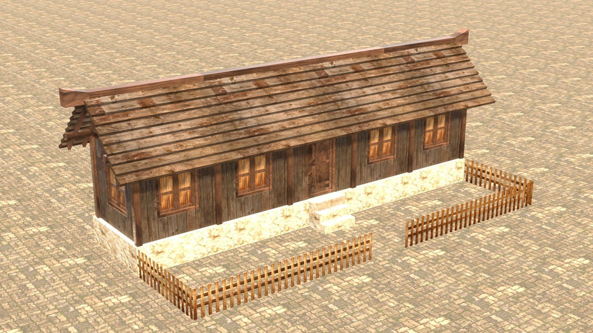 Medieval house twelve 18 Low-poly 3D model_4