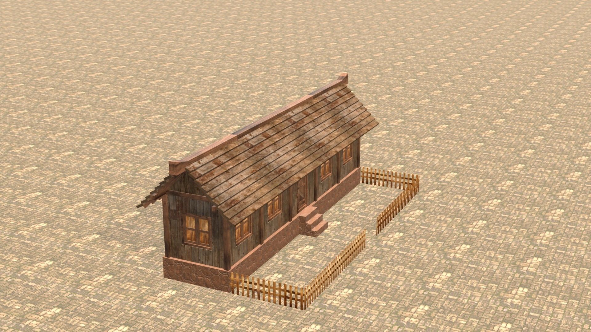 Medieval house twelve 17 Low-poly 3D model_5