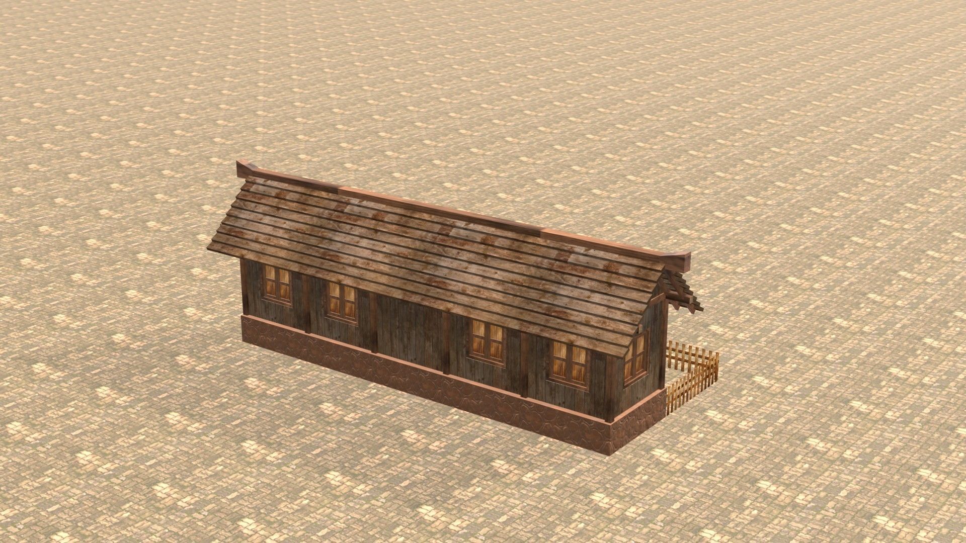 Medieval house twelve 17 Low-poly 3D model_7