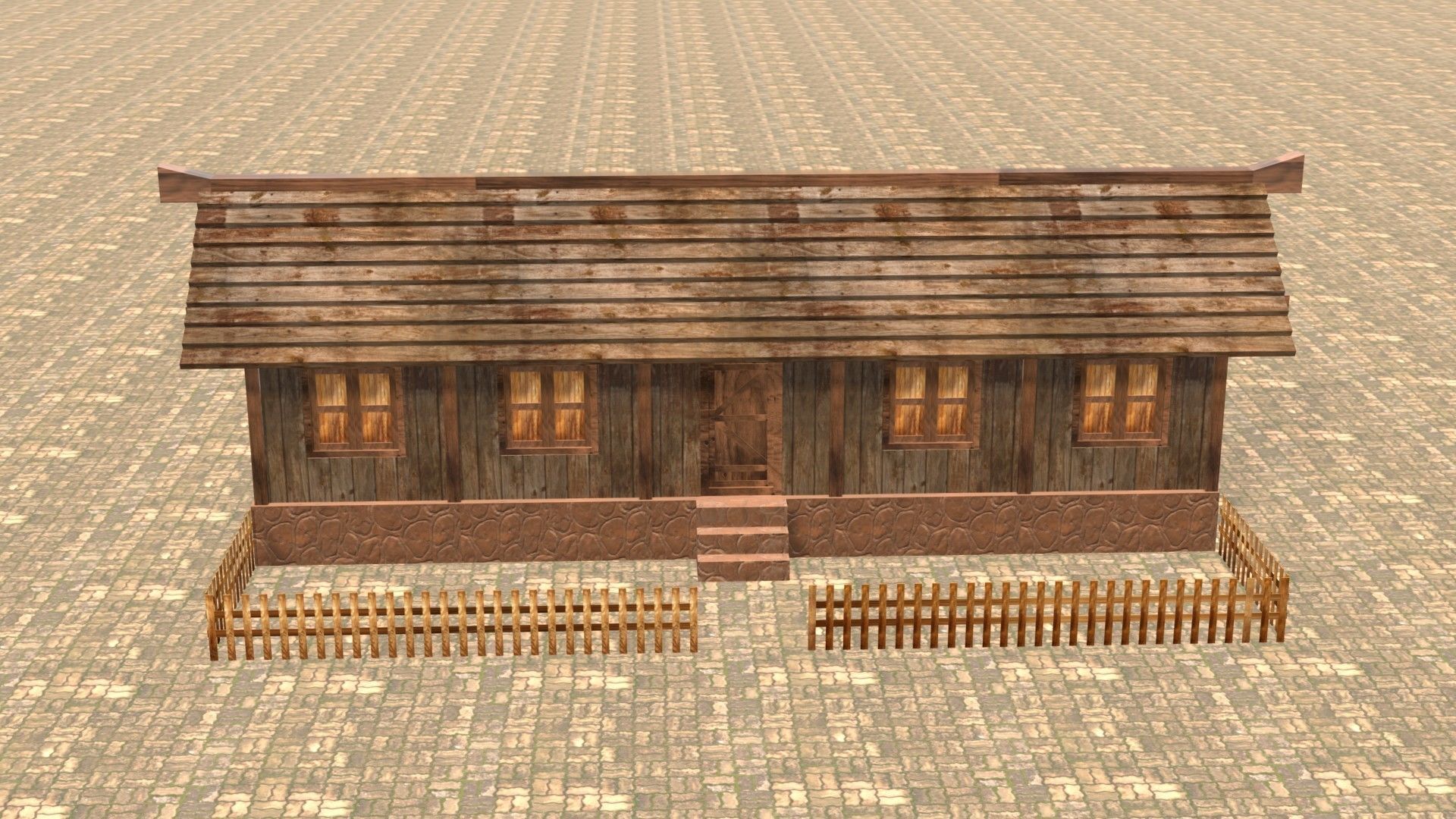 Medieval house twelve 17 Low-poly 3D model_1