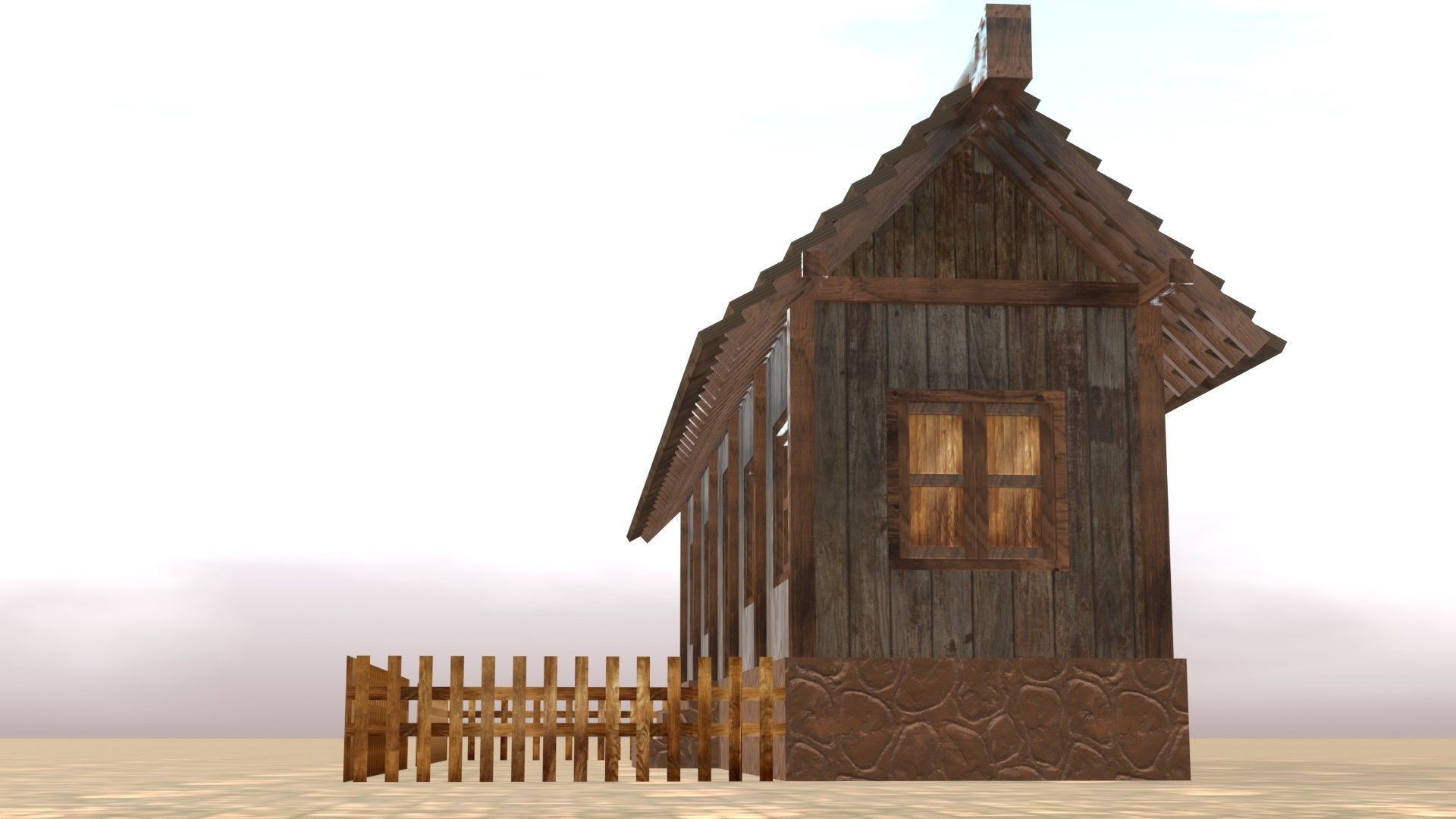 Medieval house twelve 17 Low-poly 3D model_12