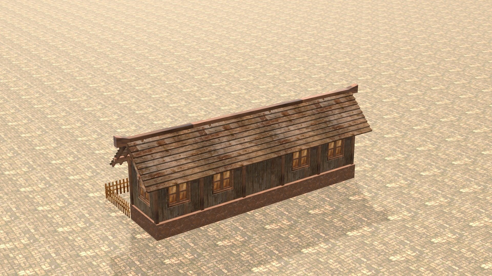 Medieval house twelve 17 Low-poly 3D model_8