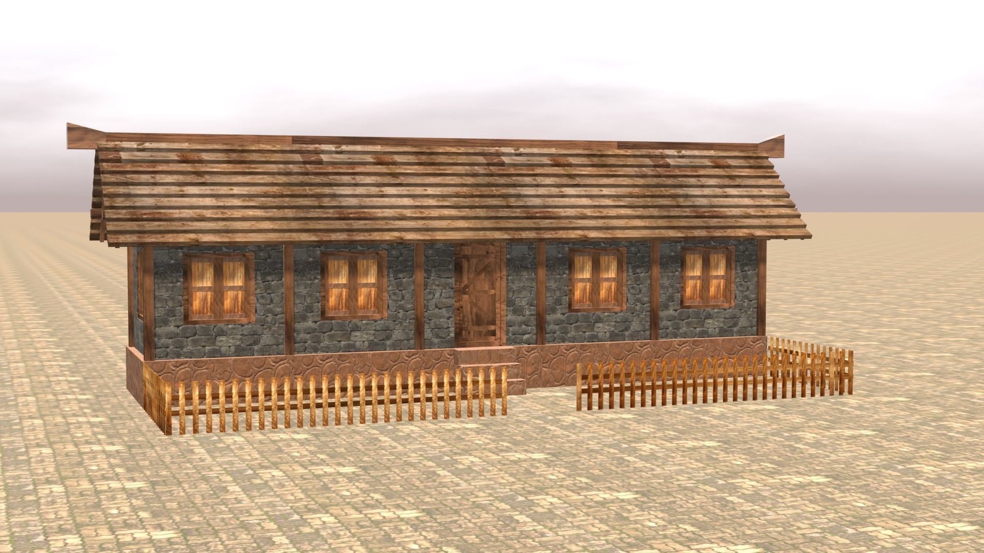 Medieval house twelve 16 Low-poly 3D model_16
