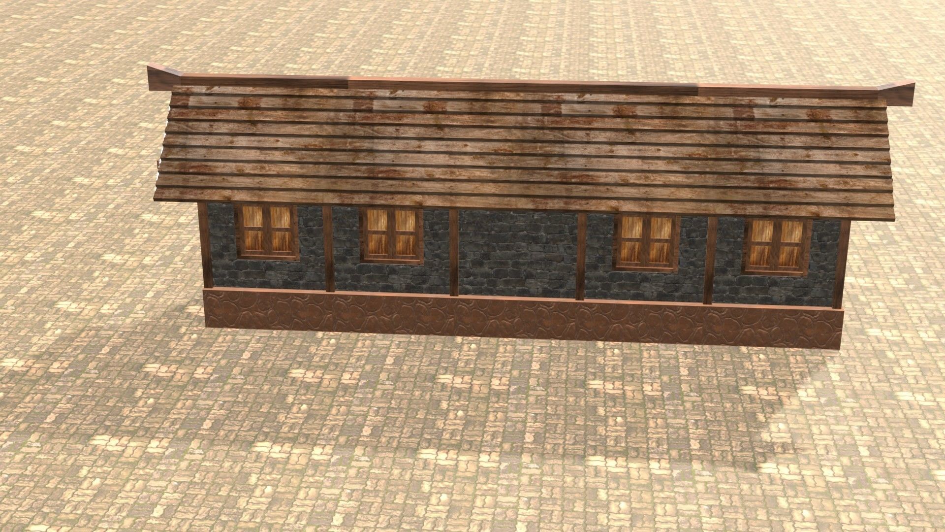 Medieval house twelve 16 Low-poly 3D model_15