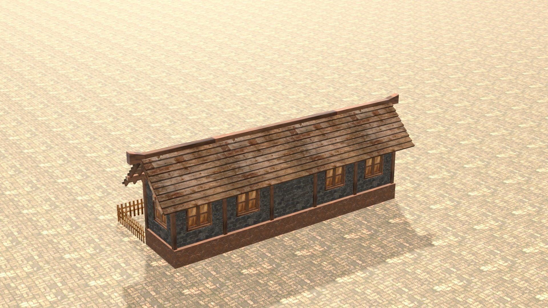 Medieval house twelve 16 Low-poly 3D model_8
