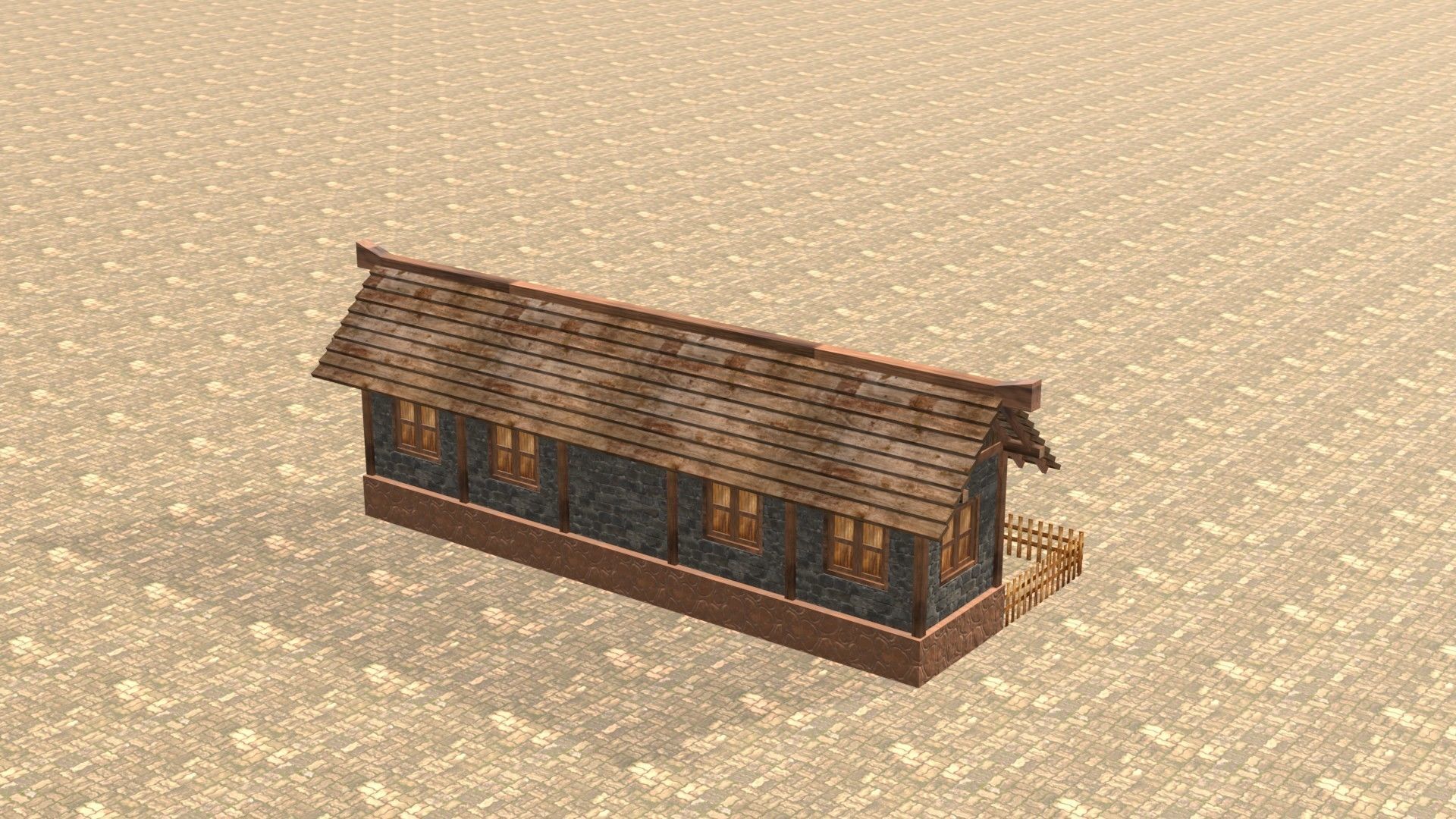 Medieval house twelve 16 Low-poly 3D model_7