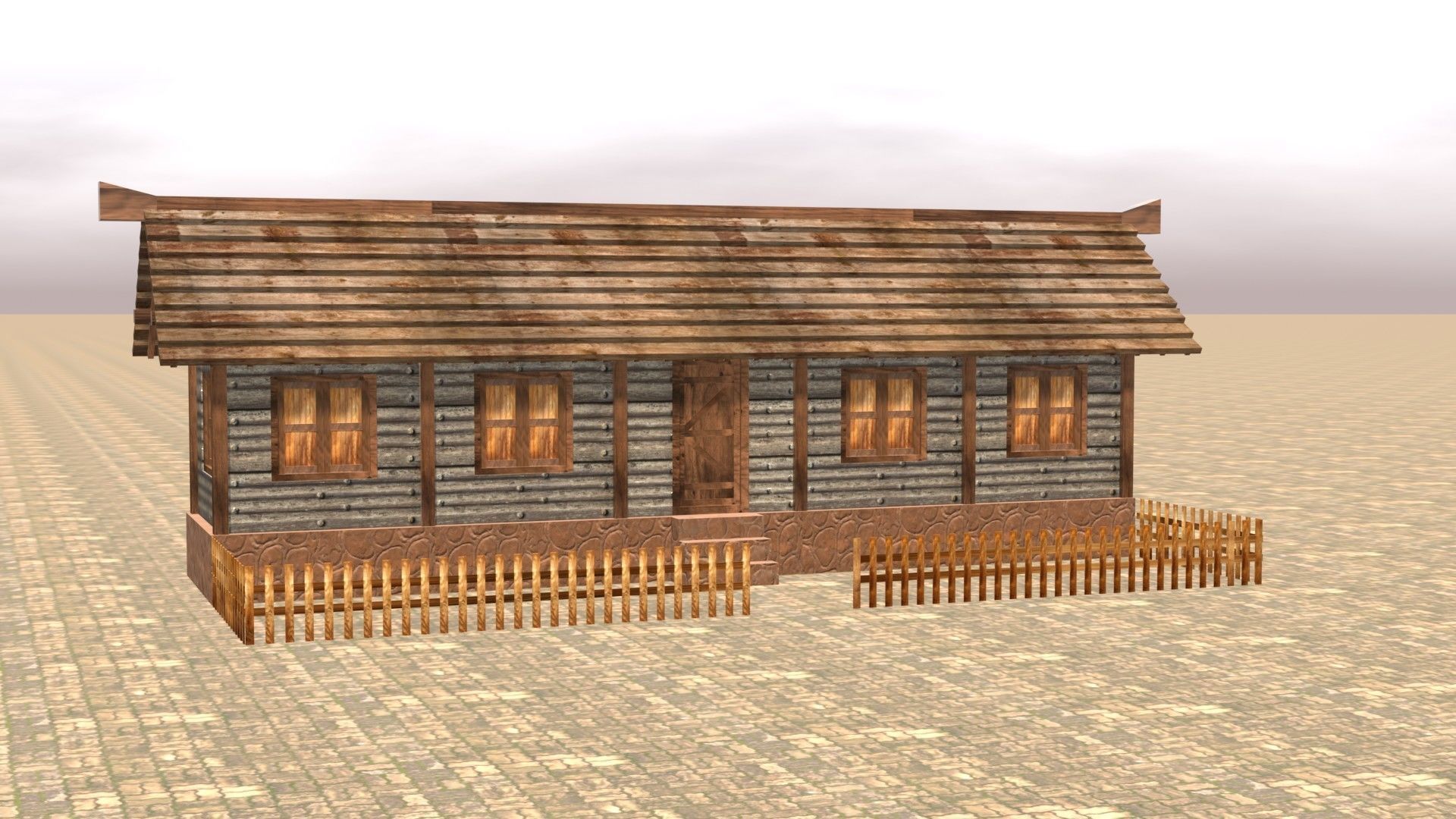 Medieval house twelve 15 Low-poly 3D model_16