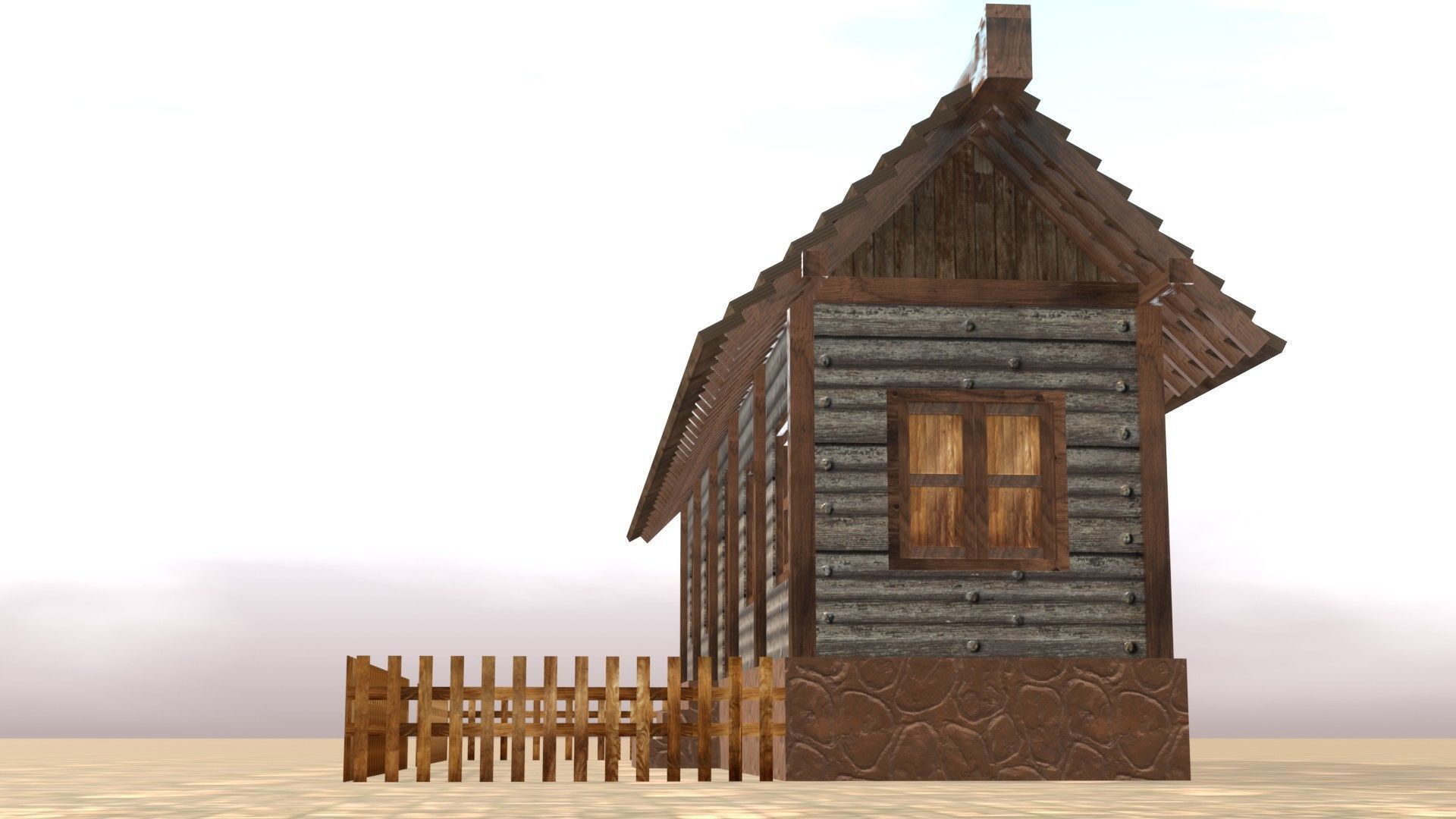 Medieval house twelve 15 Low-poly 3D model_12
