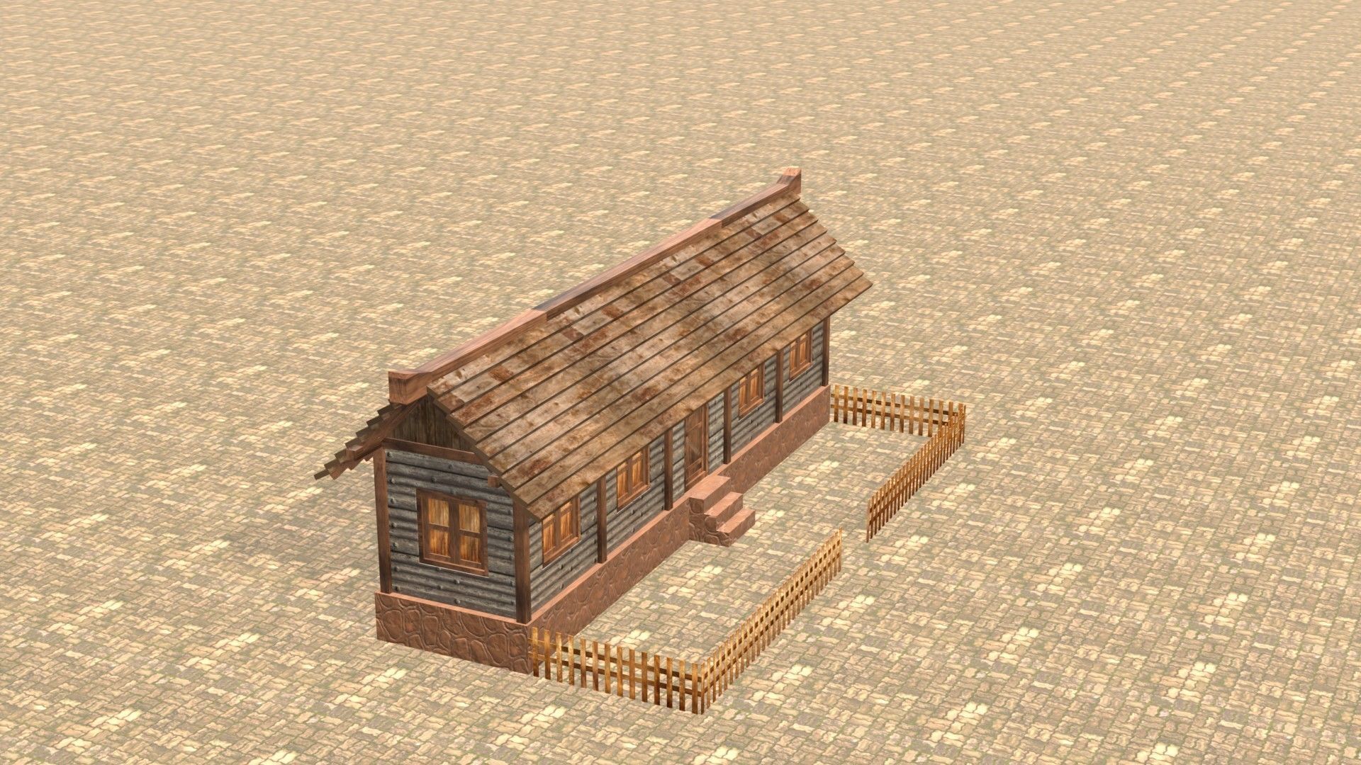 Medieval house twelve 15 Low-poly 3D model_5