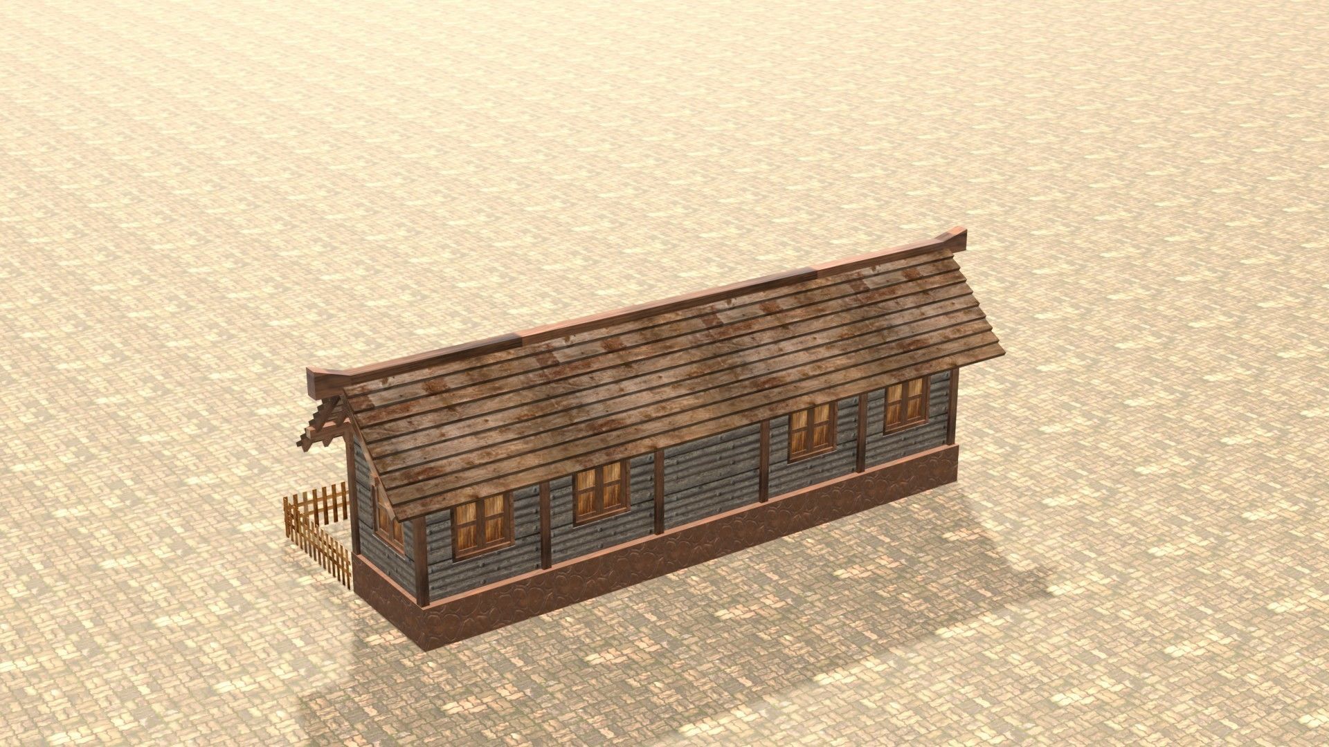 Medieval house twelve 15 Low-poly 3D model_8