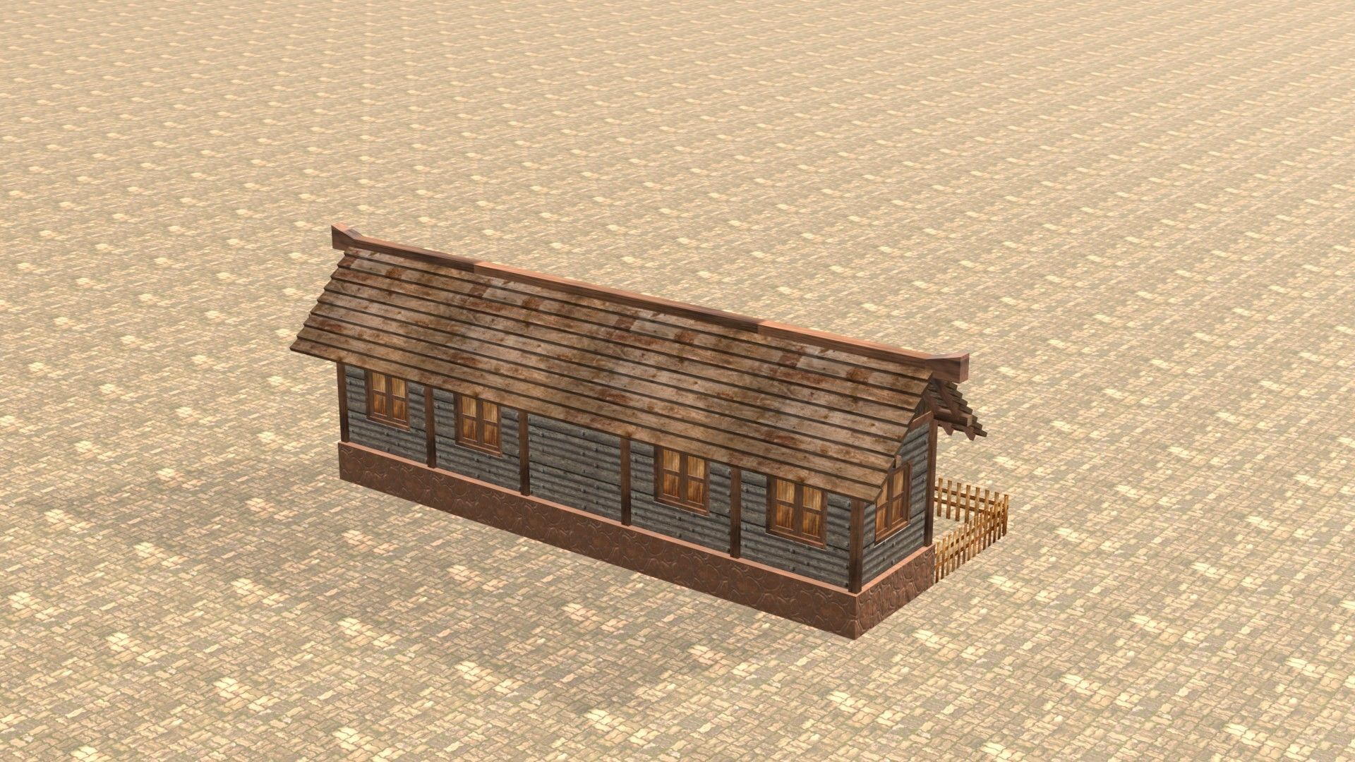 Medieval house twelve 15 Low-poly 3D model_7