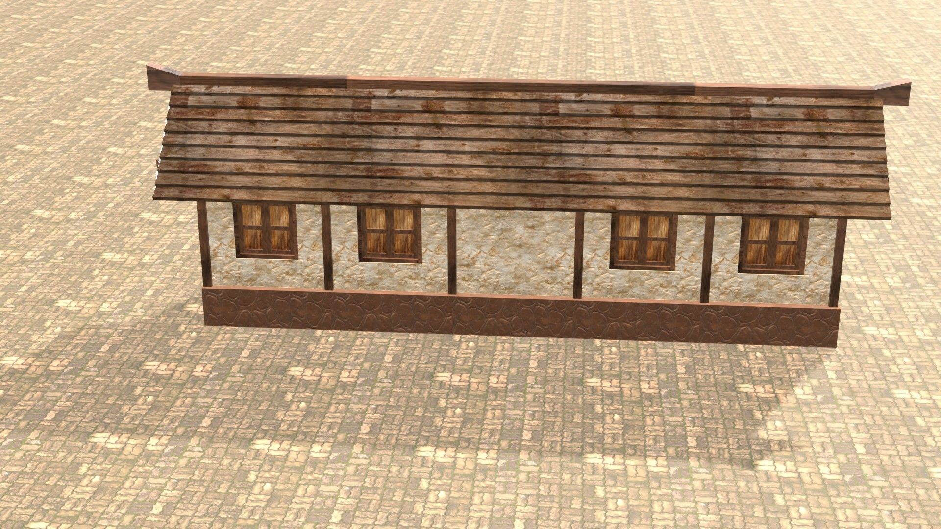 Medieval house twelve 14 Low-poly 3D model_15