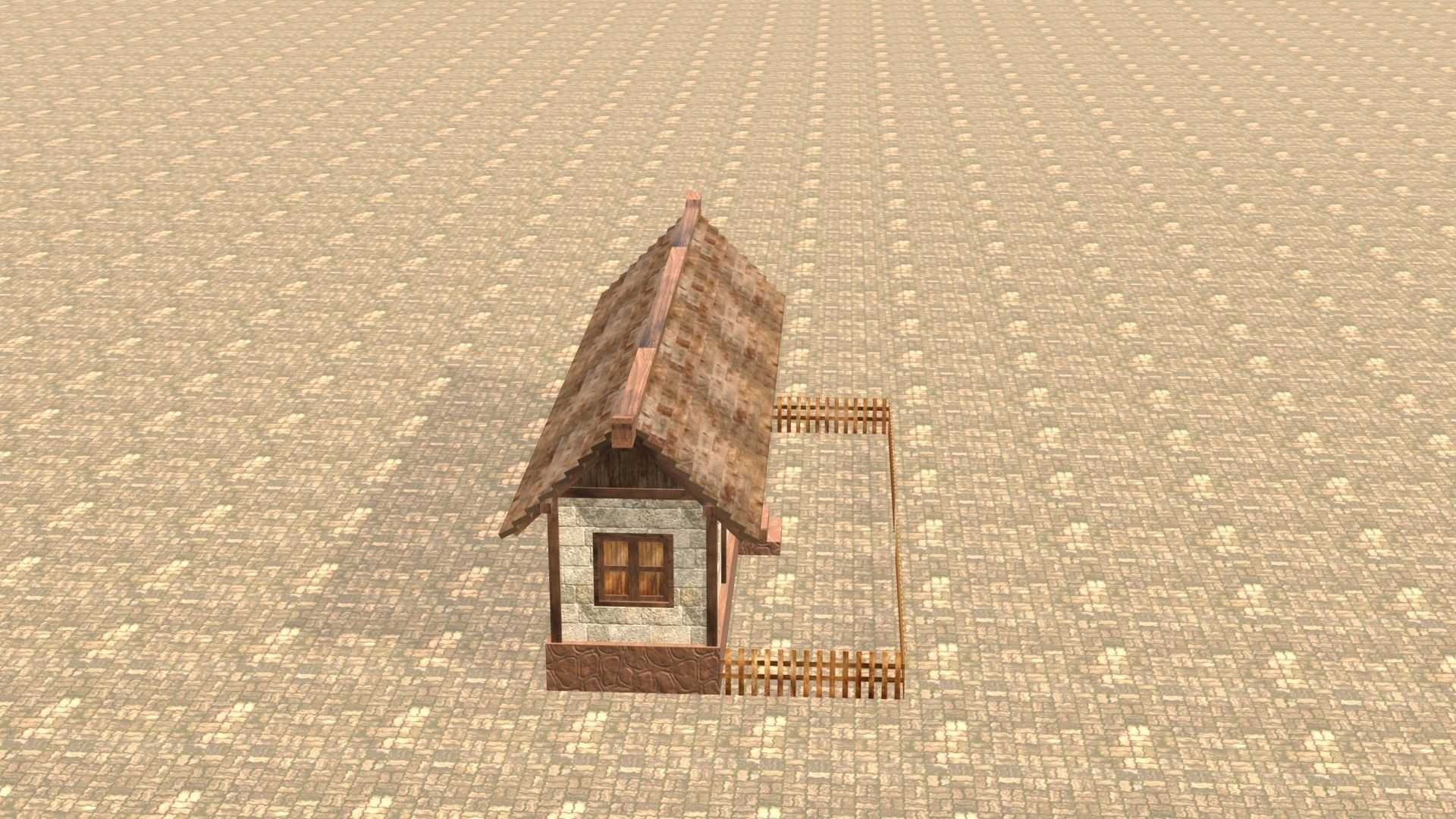 Medieval house twelve 13 Low-poly 3D model_6