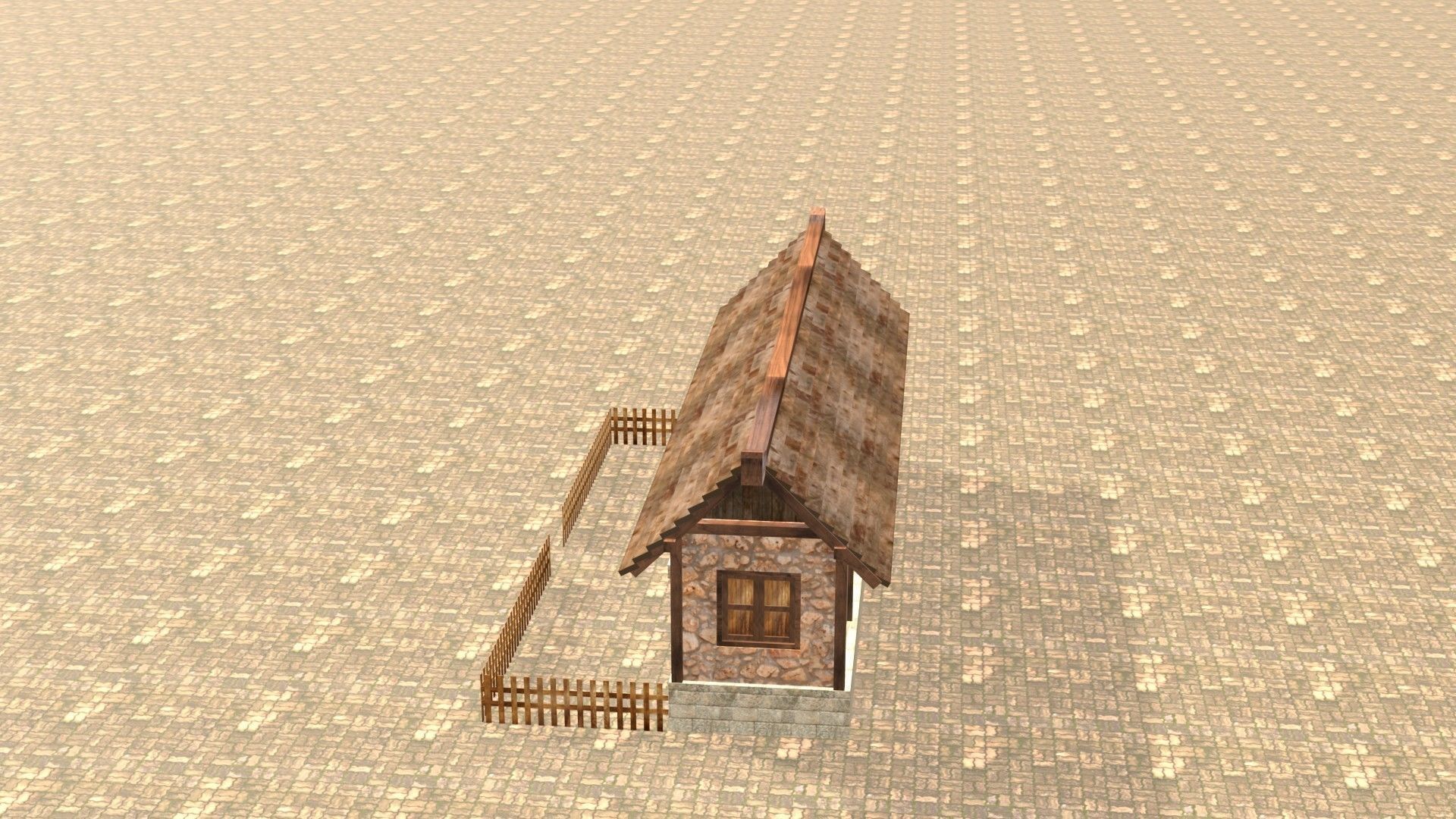 Medieval house twelve 11 Low-poly 3D model_9