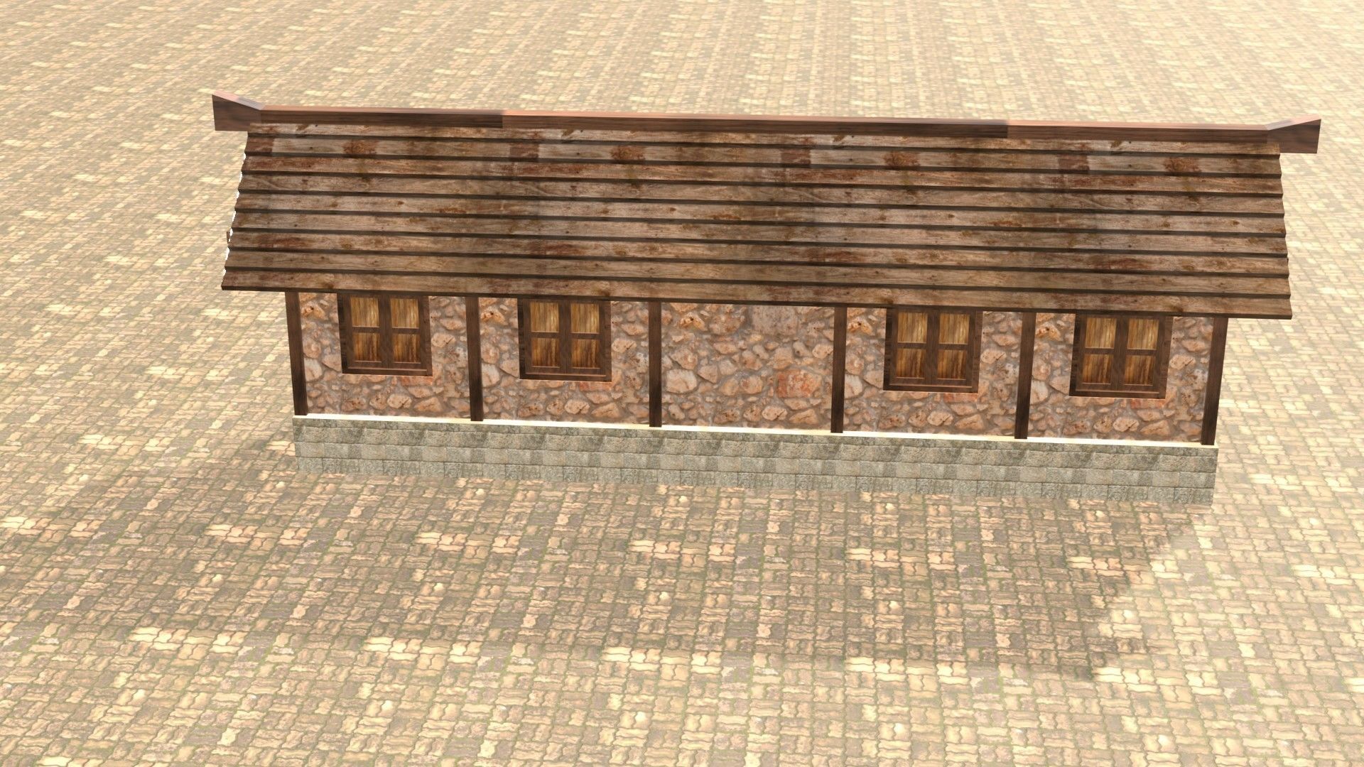 Medieval house twelve 11 Low-poly 3D model_15