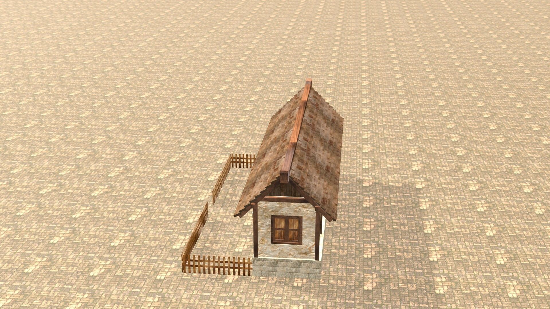 Medieval house twelve 10 Low-poly 3D model_9