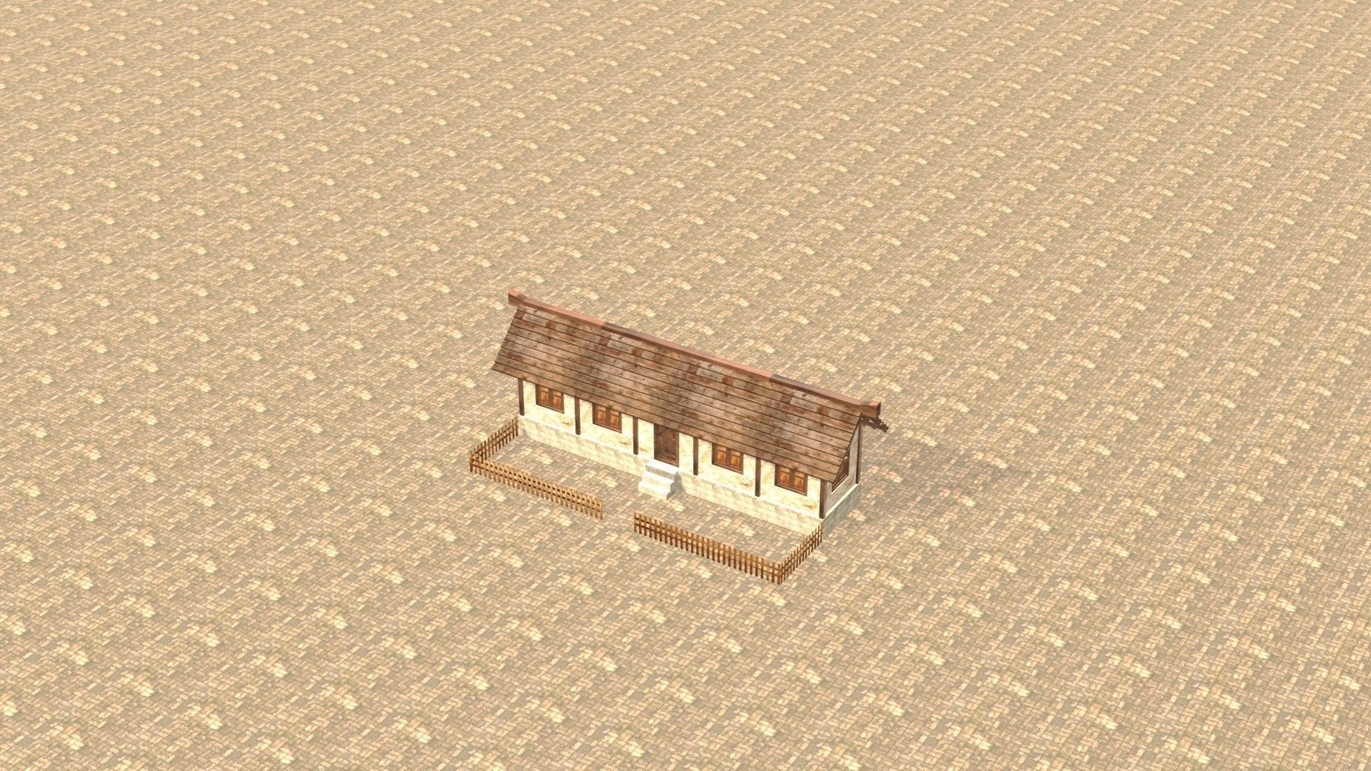 Medieval house twelve 10 Low-poly 3D model_13