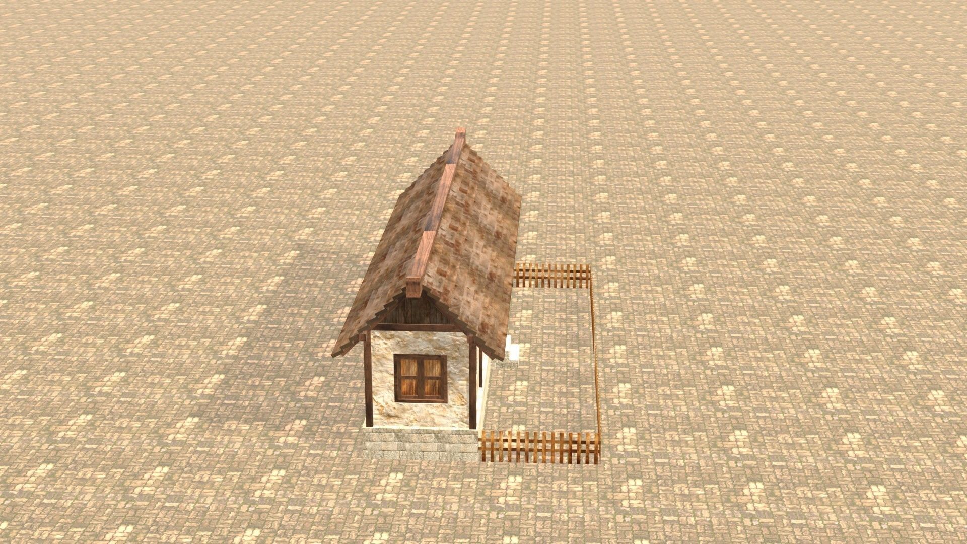 Medieval house twelve 10 Low-poly 3D model_6