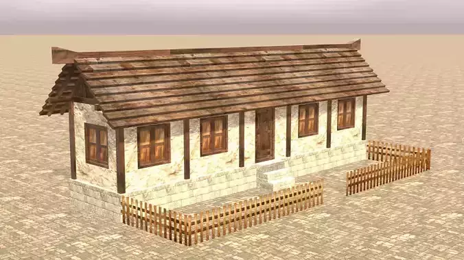 Medieval house twelve 10 Low-poly 3D model