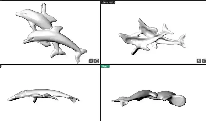 Double Dolphin Pendant  3D print model