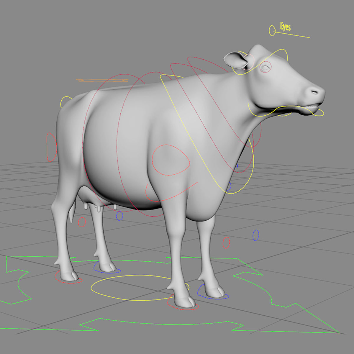 Cow Ayrshire 3D model_19
