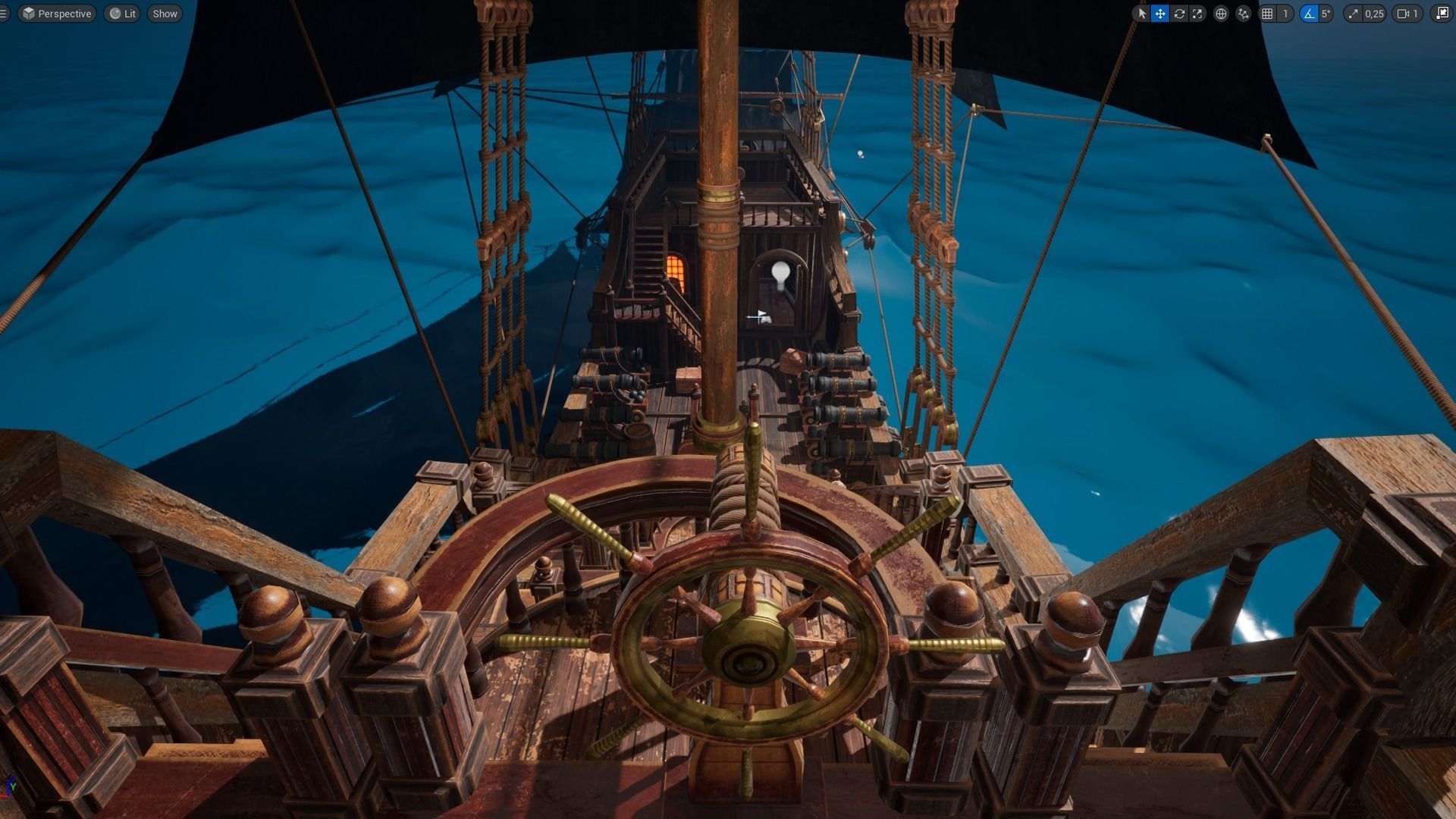 Galleon Spartan Low-poly 3D model_10