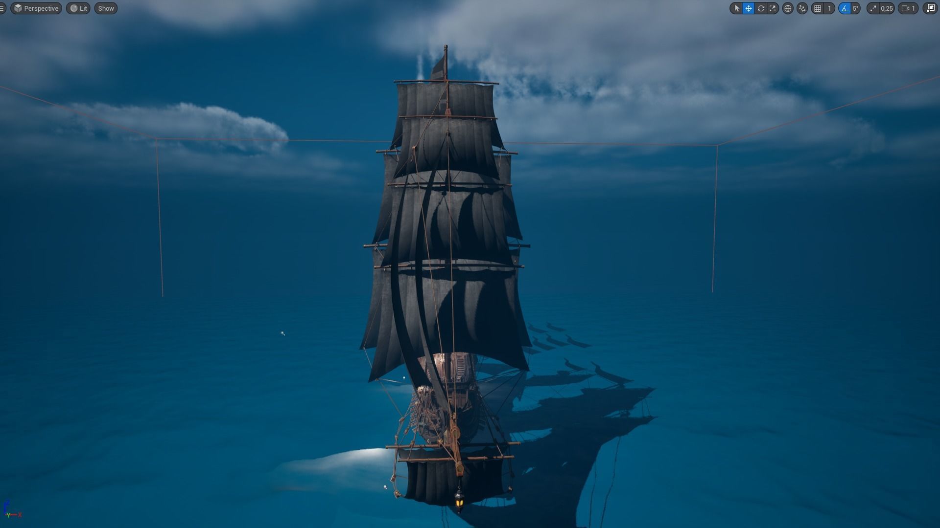 Galleon Spartan Low-poly 3D model_11