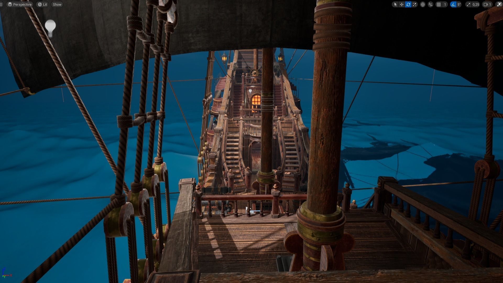 Galleon Spartan Low-poly 3D model_7