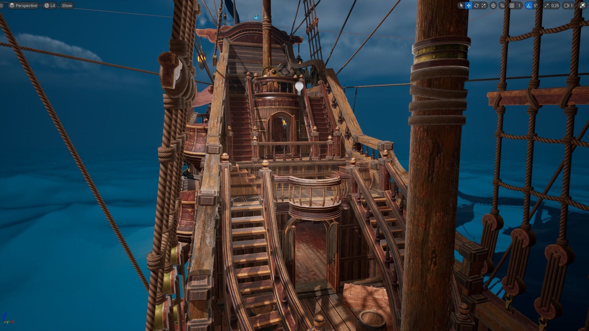 Galleon Spartan Low-poly 3D model_8