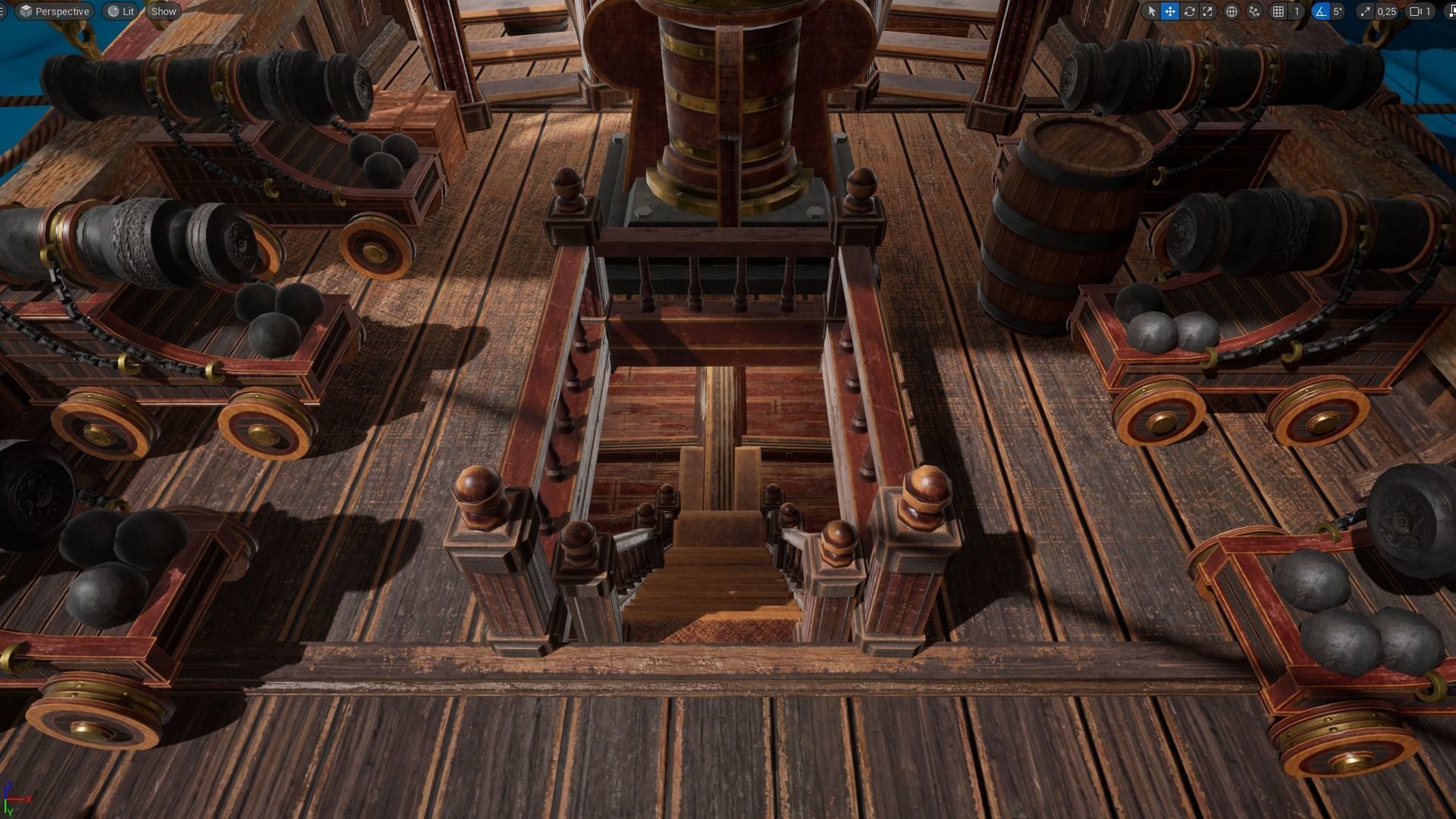 Galleon Spartan Low-poly 3D model_23