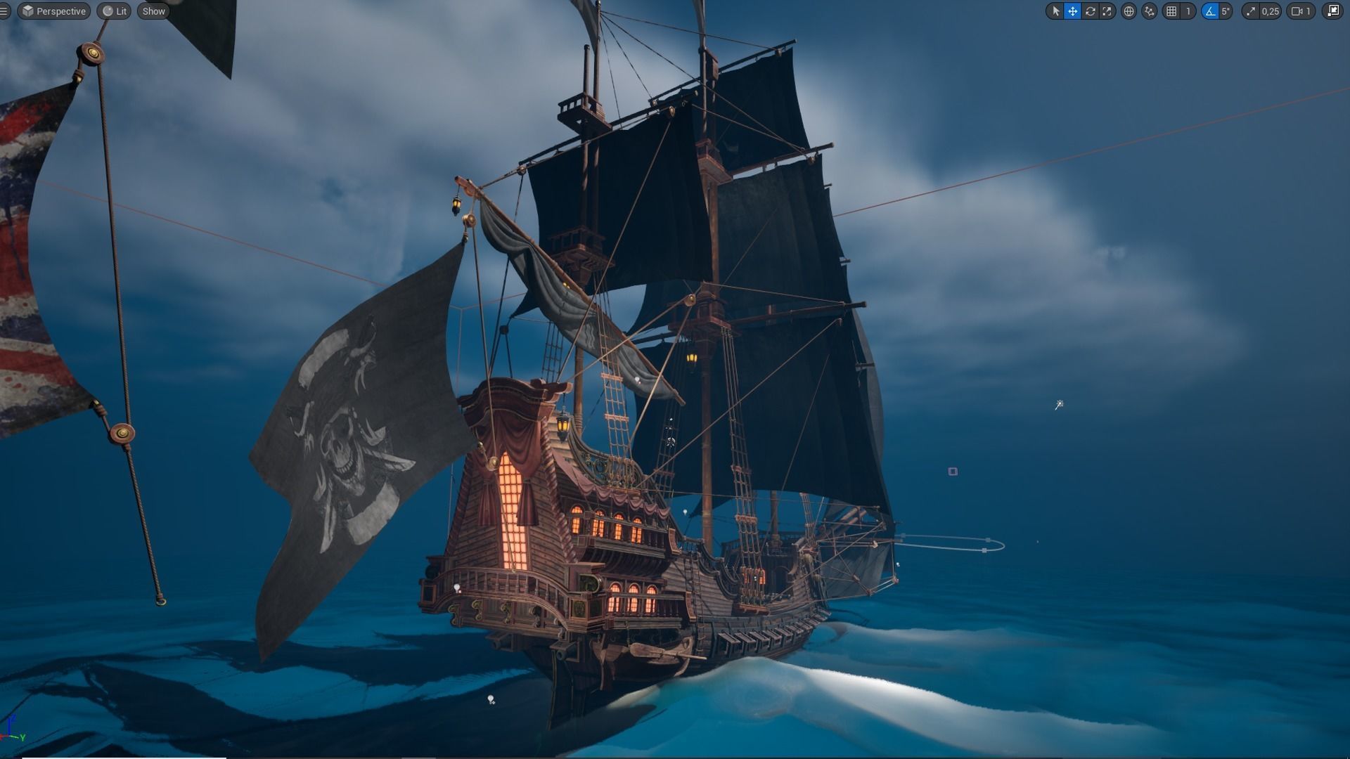 Galleon Spartan Low-poly 3D model_6