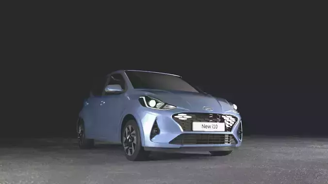 New Hyundai i10 2024 3D Model - Rigged