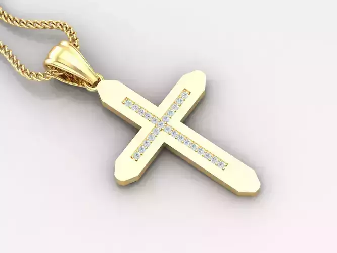 High Cross Pendant Light Gold 18K 4CP014
