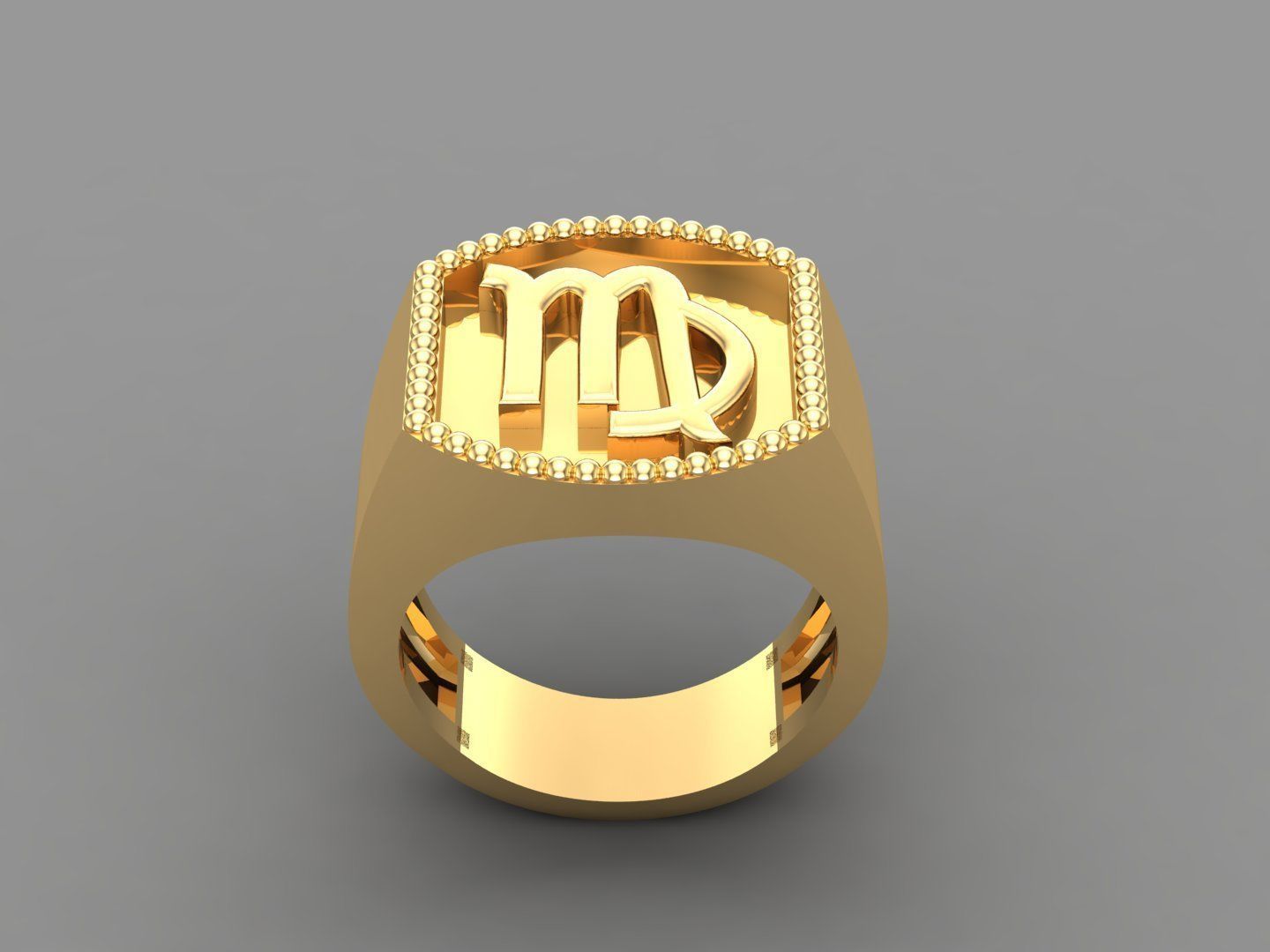 Virgo Ring Version 2 For Print STL 3D print model_3