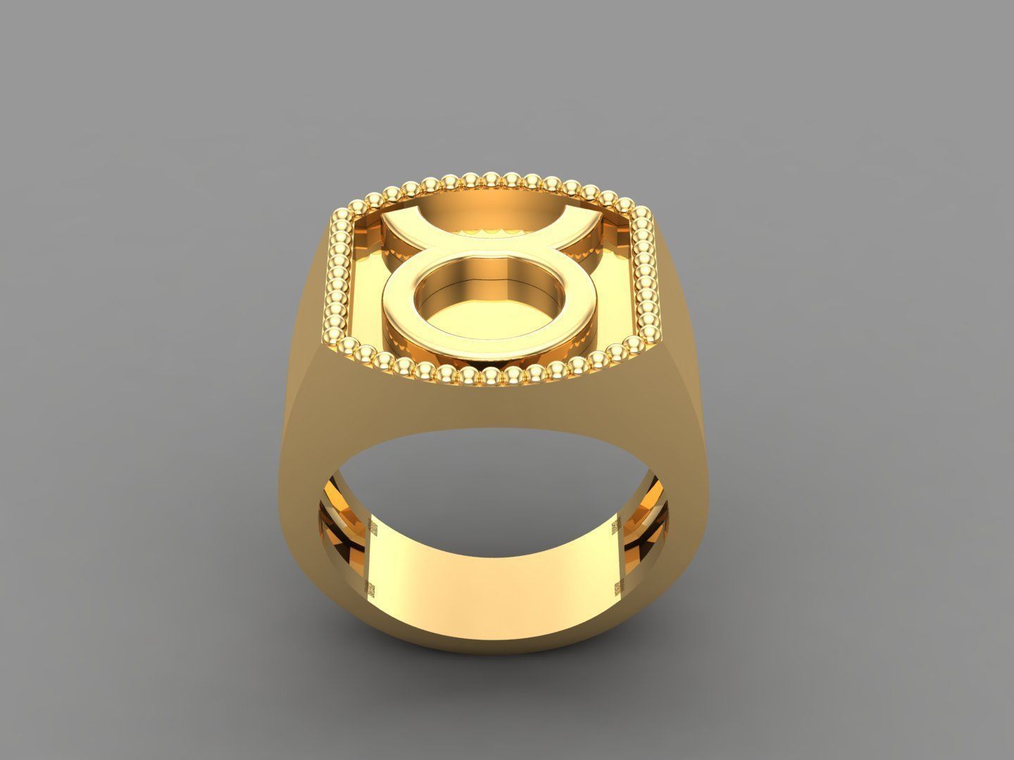 Taurus Ring Version 2 For Print STL 3D print model_3