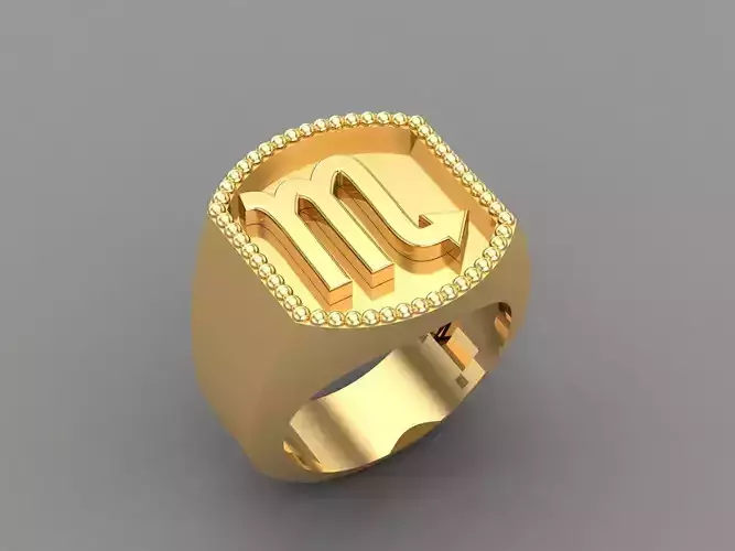 Scorpio Ring Version 2 For Print STL 3D print model