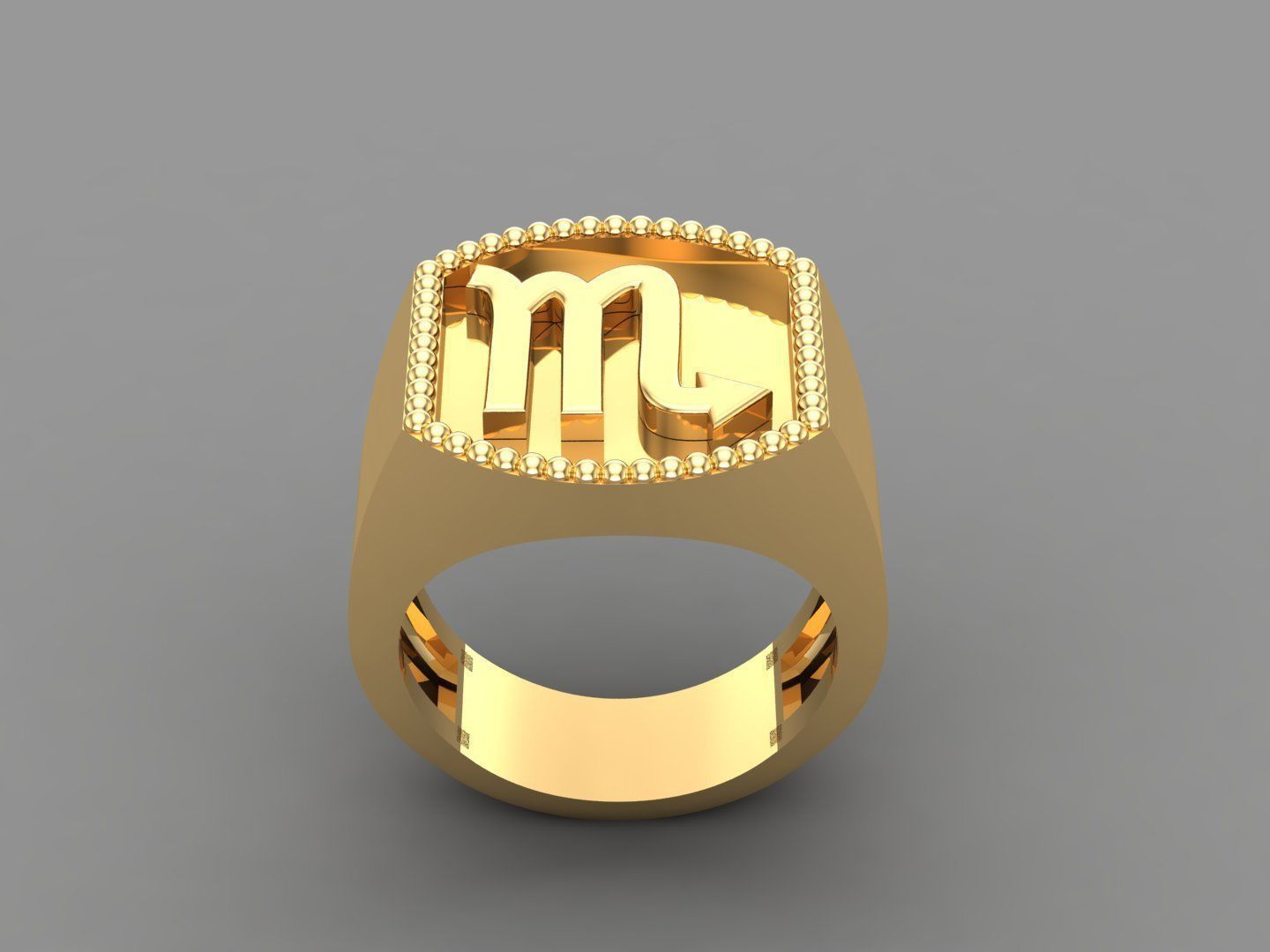 Scorpio Ring Version 2 For Print STL 3D print model_3