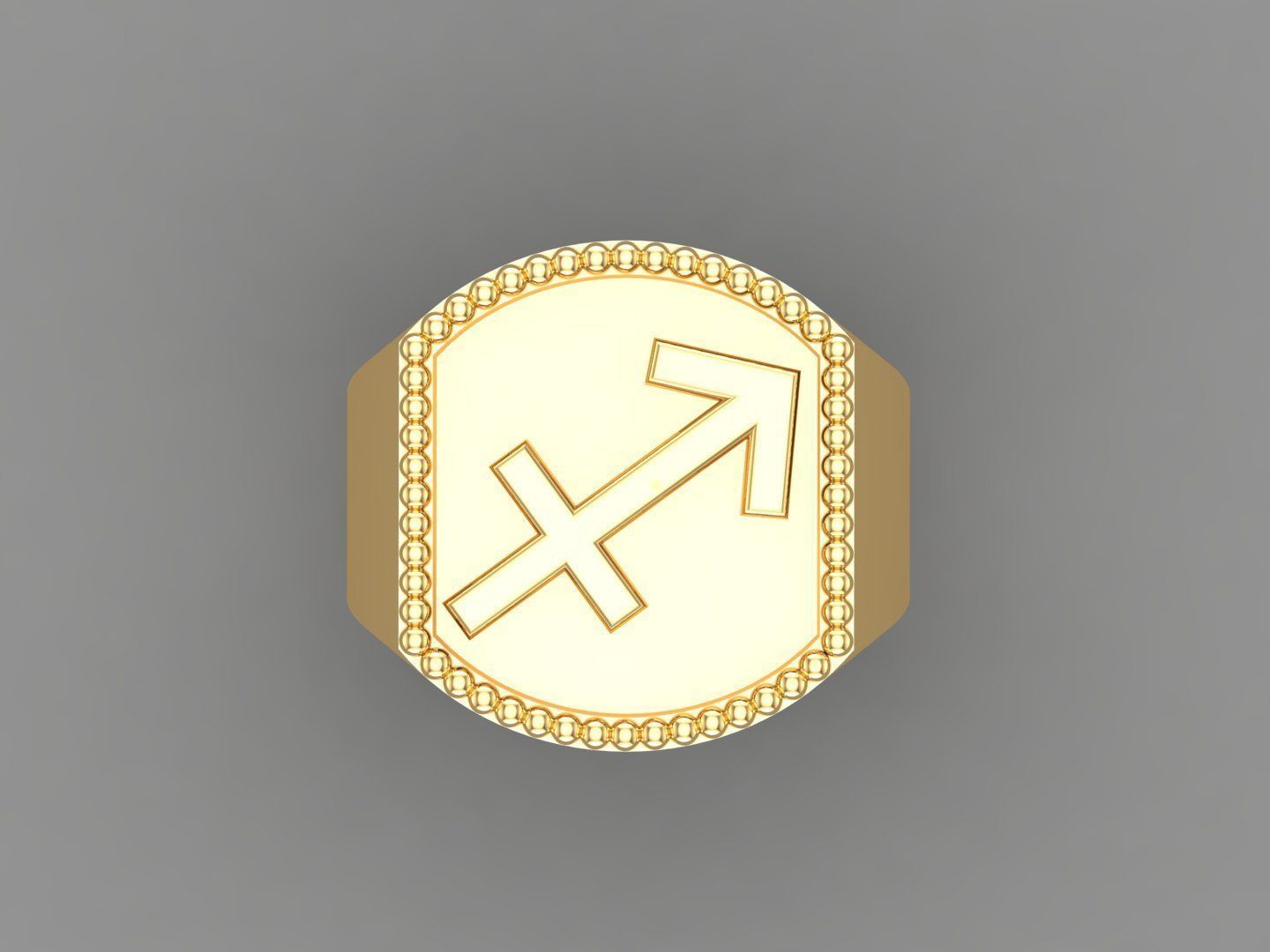 Sagittarius Ring Version 2 For Print STL 3D print model_2