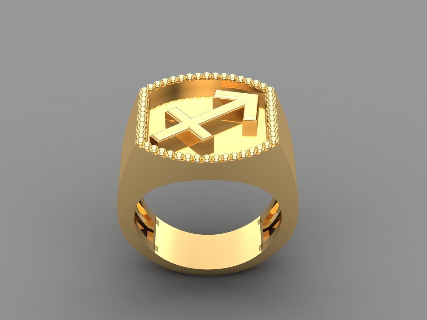 Sagittarius Ring Version 2 For Print STL 3D print model_3