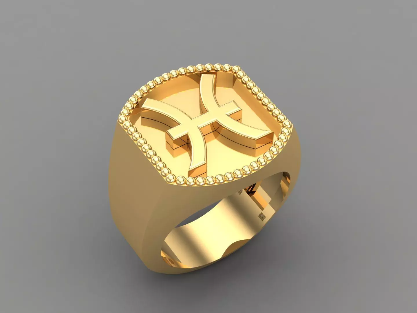 Pisces Ring Version 2 For Print STL 3D print model_0