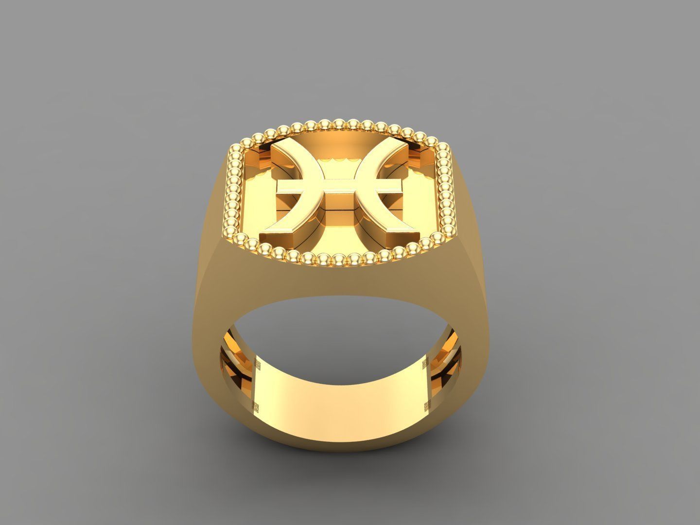 Pisces Ring Version 2 For Print STL 3D print model_3