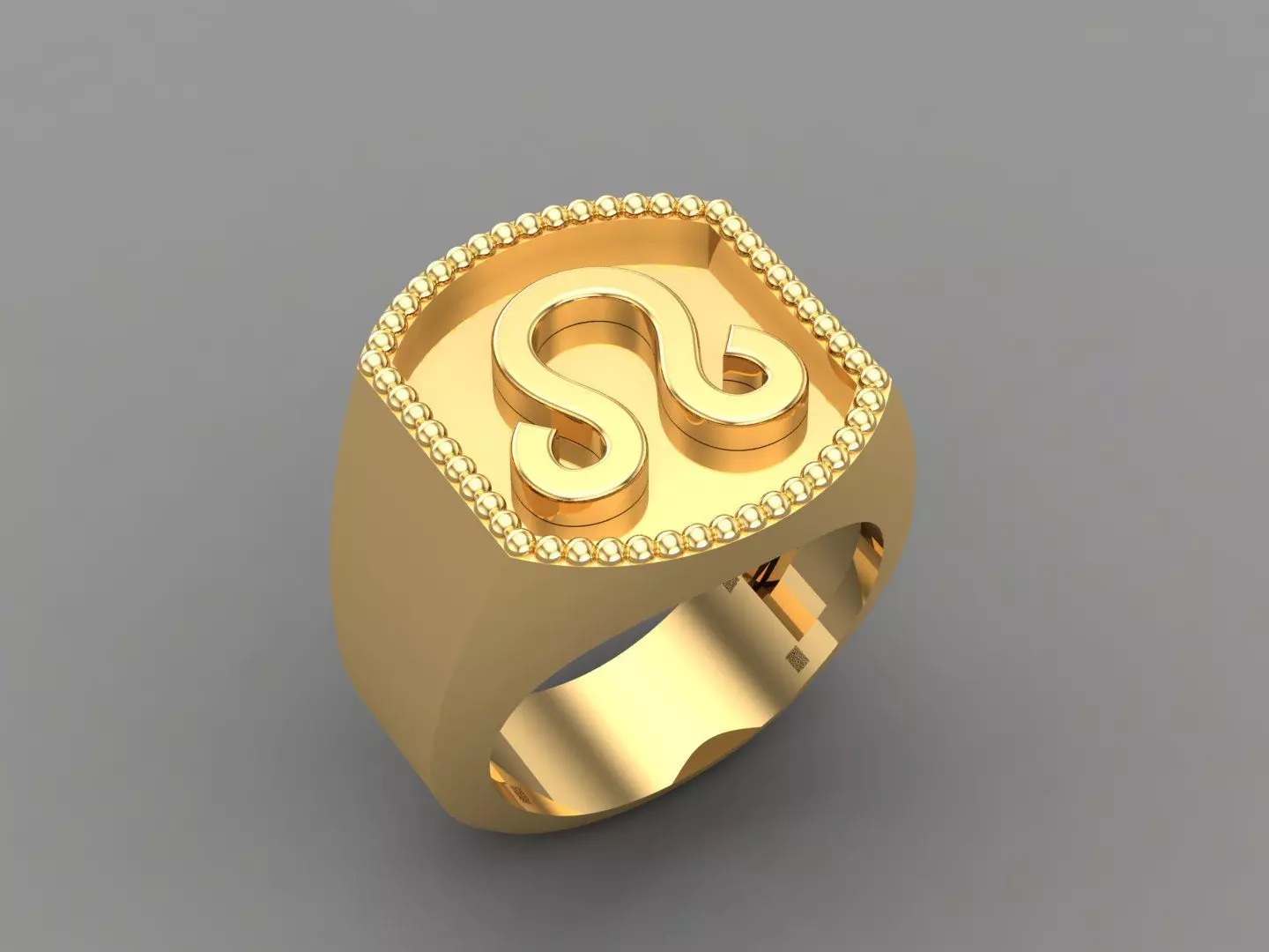 Leo Ring Version 2 For Print STL 3D print model_0