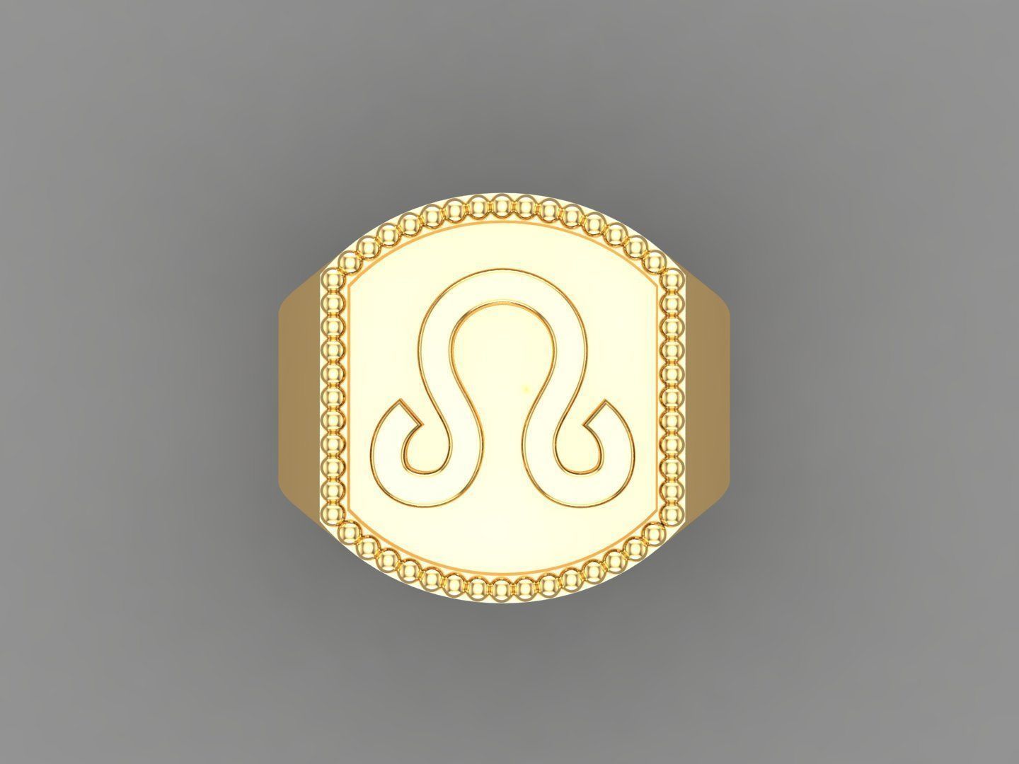 Leo Ring Version 2 For Print STL 3D print model_2
