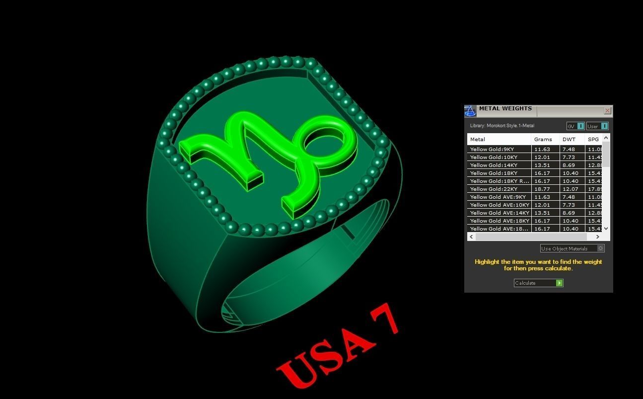 Capricom Ring Version 2 For Print STL 3D print model_1
