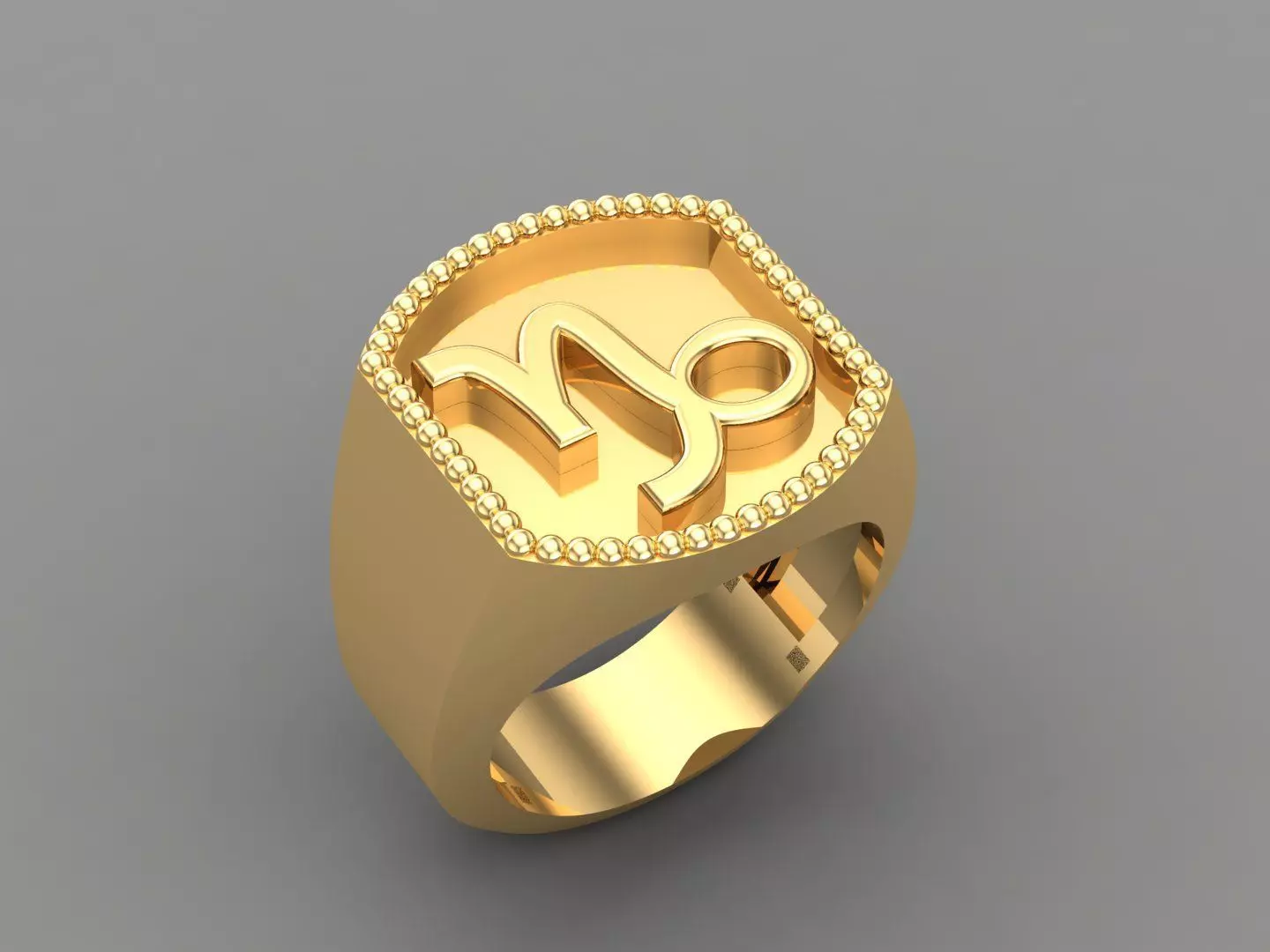 Capricom Ring Version 2 For Print STL 3D print model_0