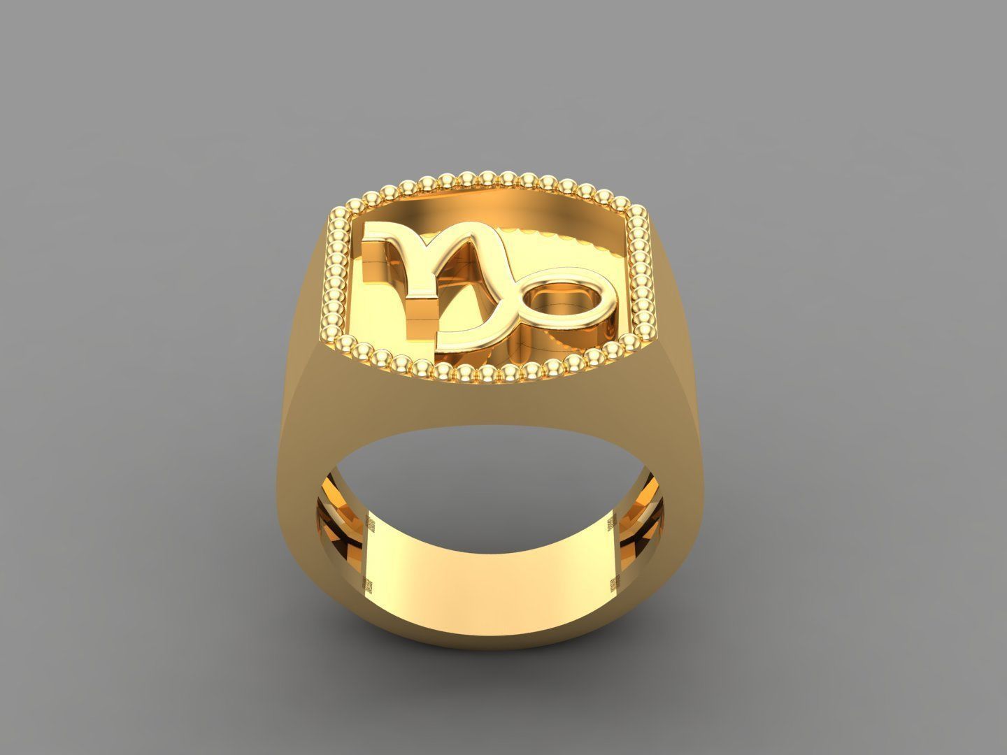 Capricom Ring Version 2 For Print STL 3D print model_3