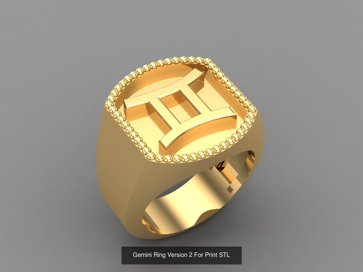 12 Zodiac Men Ring Album for sell stl for print 3D Model Collection_9