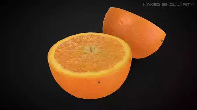 3D scan fruit - Orange half photogrammetry