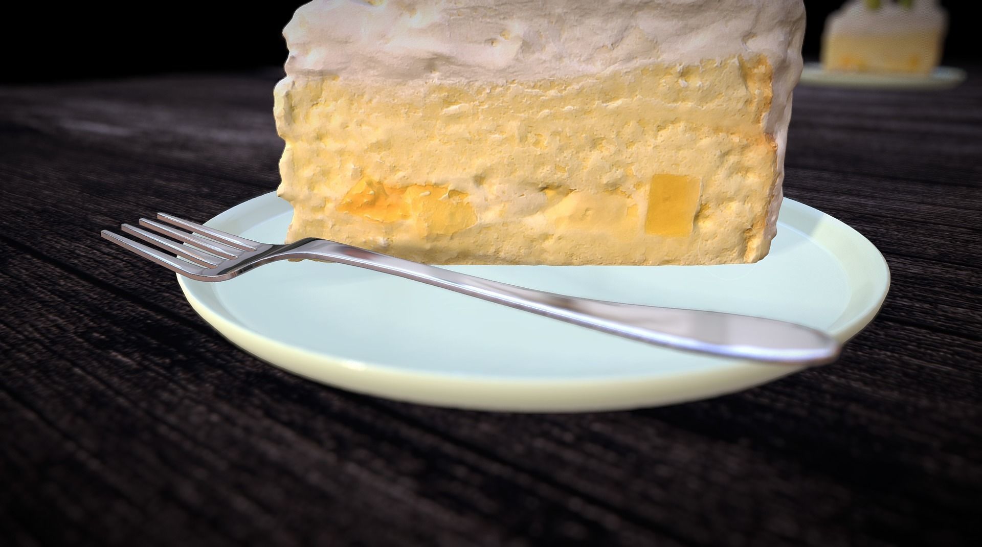 3D Scan cakery - Fruit cream cake photogrammetry Low-poly 3D model_7